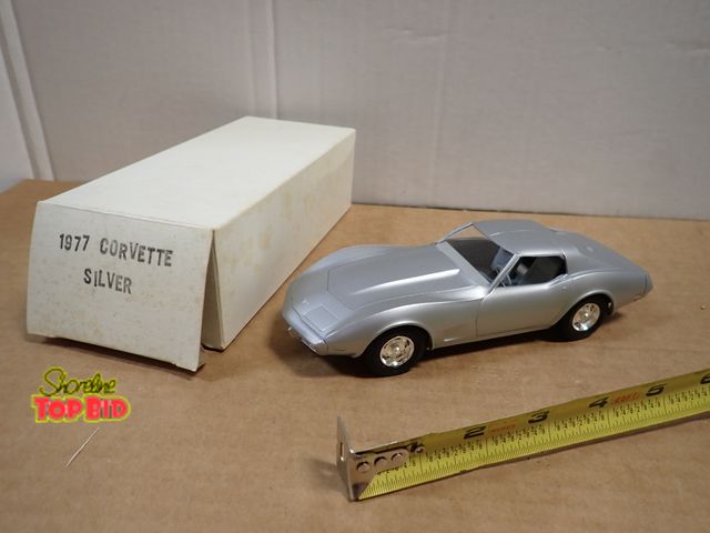 Lot 59-20046 - 1977 Promo Silver Corvette Plastic with Original Box, Mint Condition