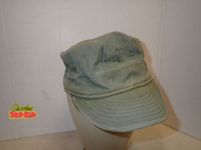 Lot 59-14627 - U.S. Army M1941 HBT (Herringbone Twill) Field Cap. WWII No holes or tears