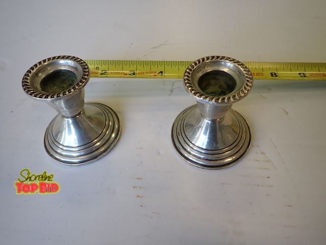 Lot 59-24035 - 2 Sterling Silver Candle Holders