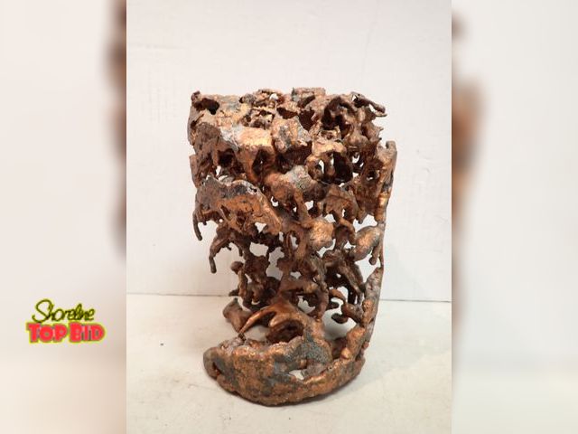 Lot 59-14368 - Pure Copper Molten Sculpture 8 1/2" tall. Estimated value $150.00