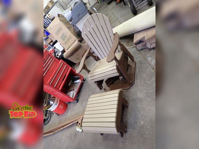 Lot 59-41093 - Composite Patio Chair &amp; Footstool