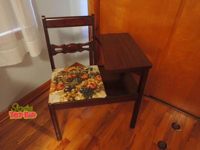 Lot 59-39762 - Vintage 60s Phone Gossip Seat, Telephone Chair