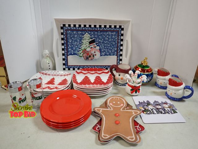 Lot 59-41694 - Misc. holiday serving dishes and more
