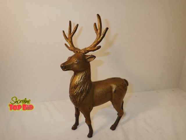Lot 59-13121 - Antique Cast Iron Reindeer or Elk Still Coin Bank by A.C. Williams, Value $50-$200, 9 1/4" tall