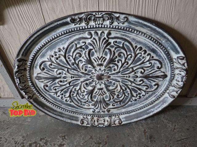 Lot 59-43914 - Large Ornate Indoor/Outdoor Wall Hanging - Lots of scrolling design on the front, this is a great pi...