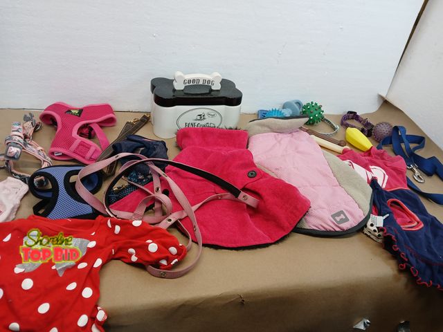 Lot 59-71053 - Dog lot clothes, leash, harnesses and more