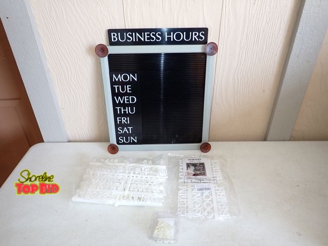 Lot 59-20034 - Business Hours Sign for your door or window. Also has a "Day of the Week" informational listing - in...