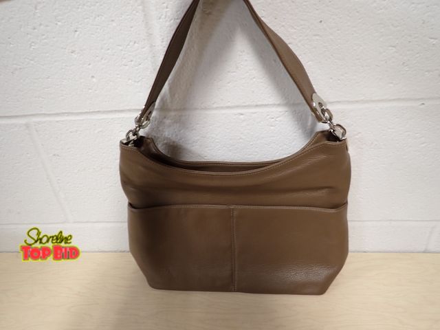 Lot 59-10662 - SAS Portrait Collection Leather Hobo Bag Leather Lined, Color Taupe - Very Good Condition - Nice and...