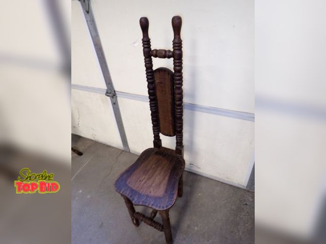 Lot 59-30180 - Need a Conversation? This Unique Chair Always Starts One!! All wooden, well used but still has a lot...