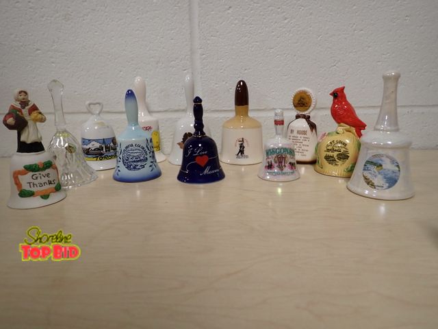 Lot 59-45002 - 12 Vintage Collectible Hand Bells