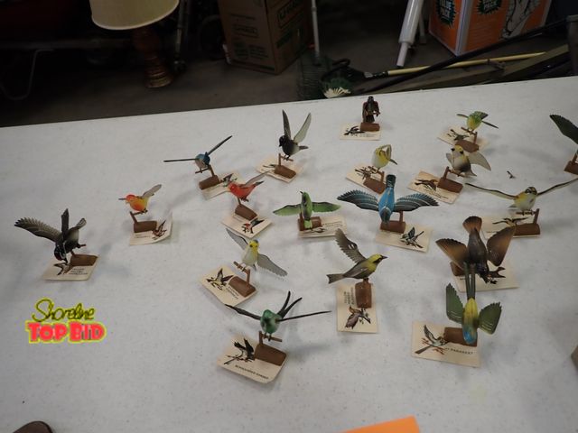 Lot 59-41220 - Lot of Plastic Bird Figurines, Mid-Century, 18 Total
