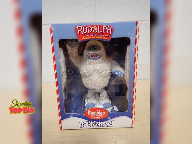 Lot 59-41337 - 2002 Rudolph the Red Nose Reindeer Bumbles Abominable snowman Bobblehead Nodder, New Old Stock - Col...