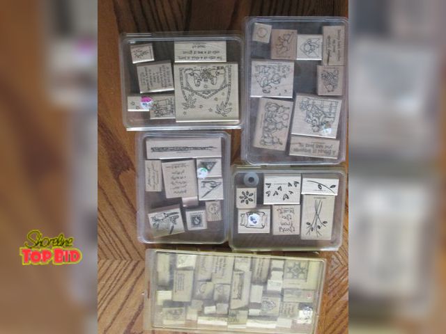 Lot 59-10112 - Large rubber stamp lot, Festive, inspirational, motivational, etc..