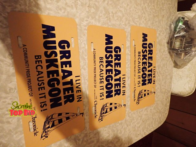 Lot 59-43381 - 3 New Old Stock Metal Auto Plates