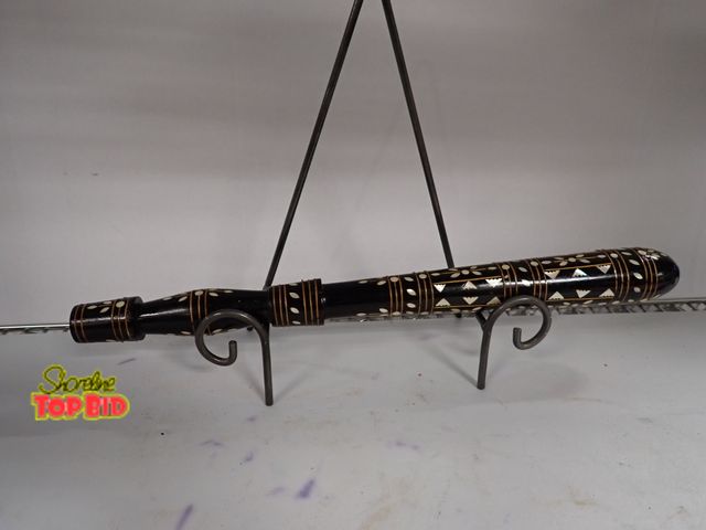 Lot 59-14170 - Philippino Ebony Batuta/Baton/Kamagong Club Inlays of Mother of Pearl 17 3/4" long