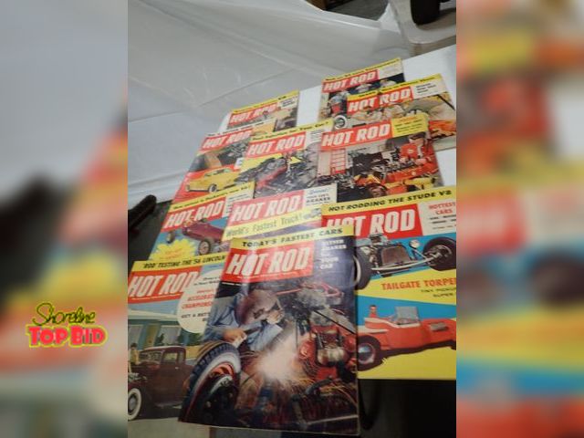 Lot 59-33323 - (12) 1950s Hot Rod Magazines 25¢, Good Condition for Age