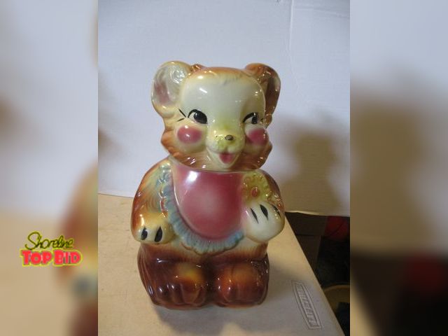 Lot 59-10053 - Vintage 1950s American Bisque Baby Bear Cookie Jar