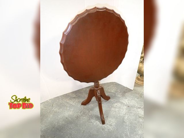 Lot 59-10193 - Vintage Mahogany Tilt-Top Table 21" x 16"