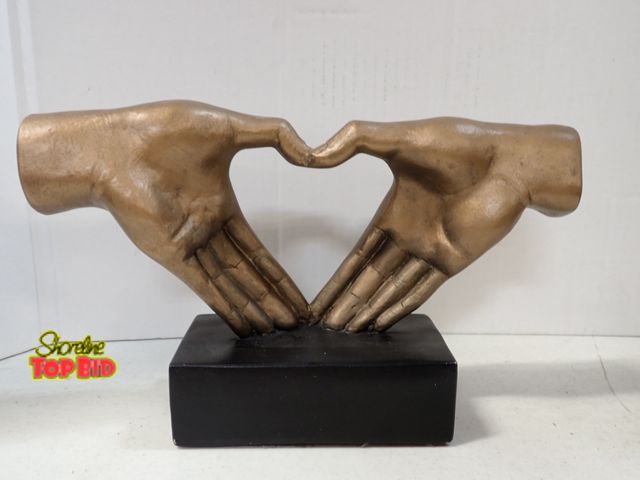 Lot 59-43591 - Decorative Sculpture Featuring Two Hands Forming a Heart Shape