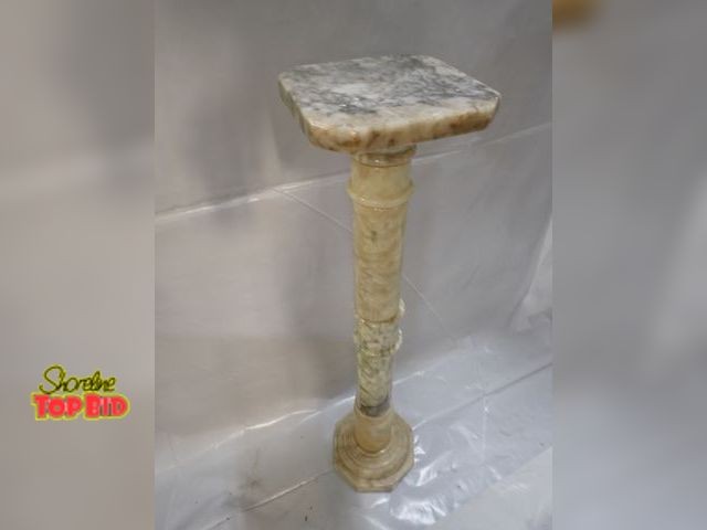 Lot 59-10241 - Antique Marble Pedestal Column, some small chips down middle on one side - dating 1870 - 1920, 39" x...
