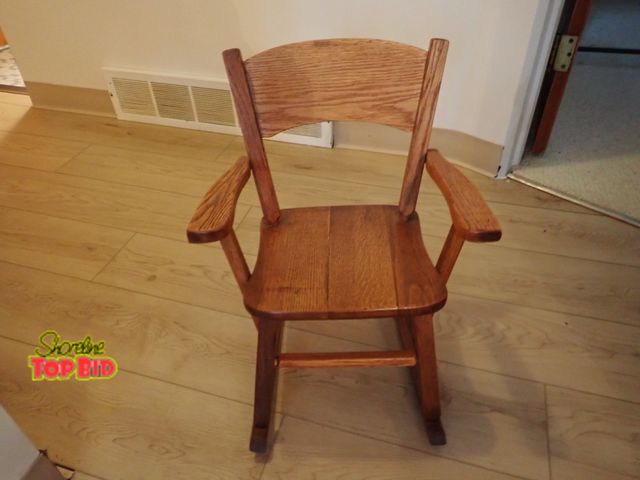 Lot 59-43486 - Vintage Child's Rocker Chair, Solid Wood