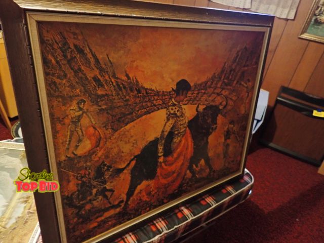 Lot 59-43164 - Framed Abstract Lithograph by Vietnamese French Artist Hoi Lebadang 34" x 44"