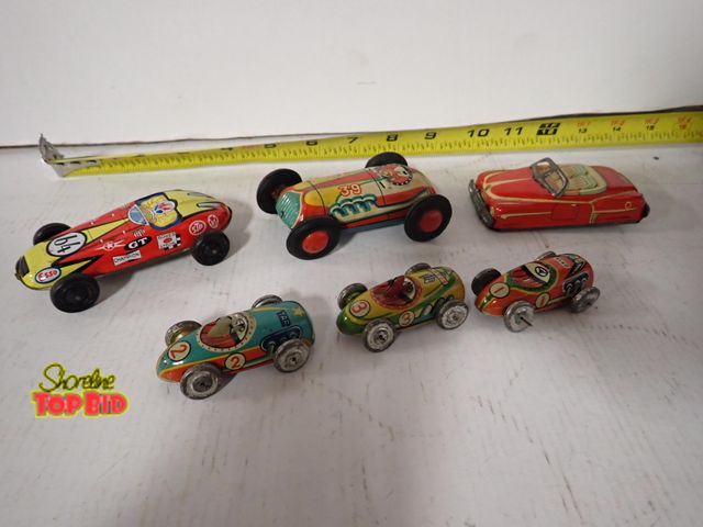 Lot 59-43722 - 1960s, 1970s Friction &amp; More Pressed Tin Cars