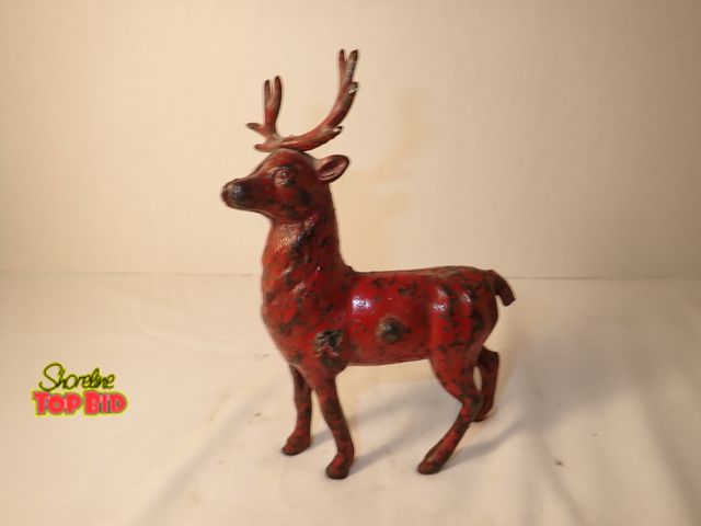 Lot 59-20047 - Cast Iron Red Stag 6" tall Still Bank