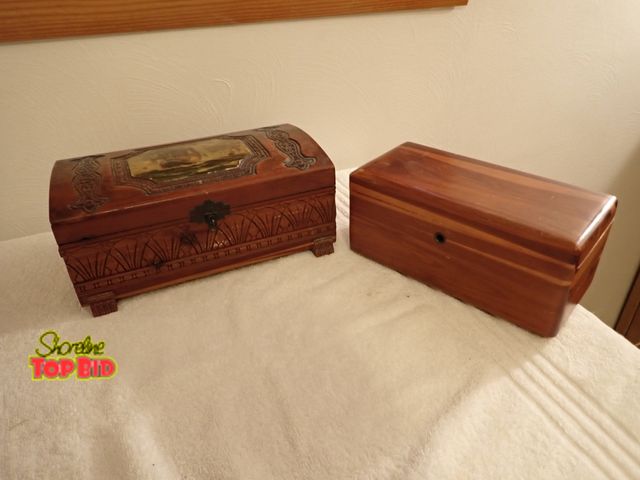 Lot 59-43304 - Vintage Cedar Jewelry Boxes