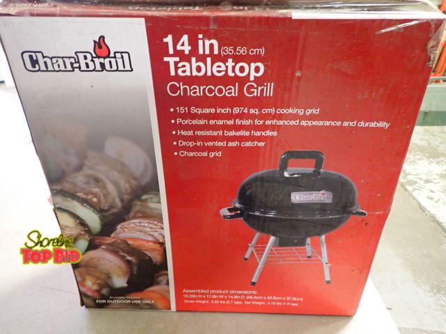 Lot 59-21024 - 14-inch Tabletop Charcoal Grill