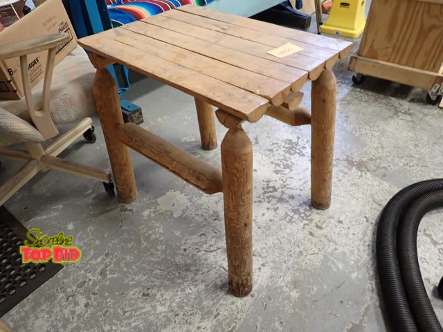 Lot 59-43760 - Hand Crafted Log Side Table