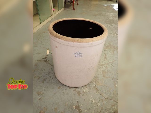 Lot 59-50089 - 10-Gallon Antique Crock with Crown Stamp, No Chips or Cracks