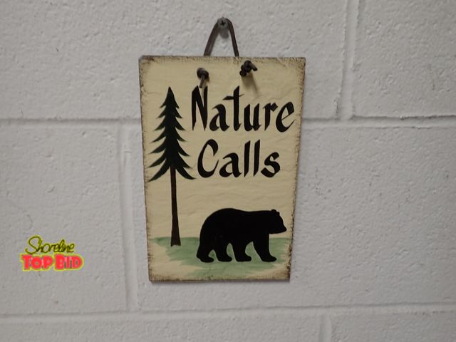 Lot 59-33158 - Rustic Cabin Decor "Nature Calls" 9" x 6"