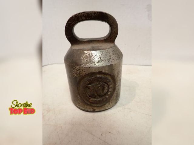 Lot 59-14562 - 1800s Antique Cast Iron 10 lb. Horse Tether Weight, Buggy or Wagon Weight