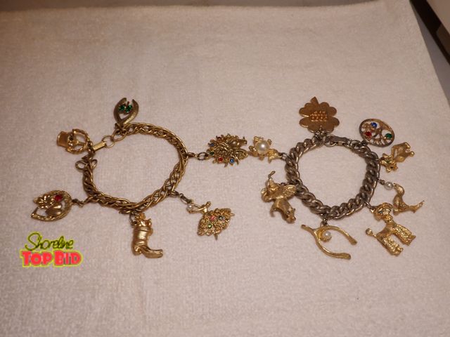 Lot 59-43322 - Two 1960s Charm Bracelets, Vintage