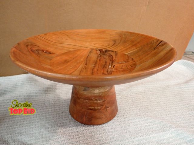 Lot 59-21392 - New Solid Wood Center Dining Room Table Display Dish 7" x 13"