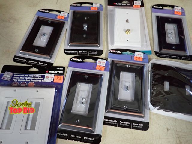 Lot 59-21214 - 8 Misc. Wall Switch Face Plates.  Benefits YMCA Camp Pendalouan