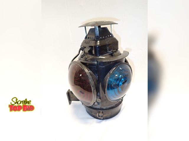 Lot 59-10200 - Antique Adlake Railroad Caboose Marker Lamp, Specifically Identified as on Adams - West Lat "Non-Swe...