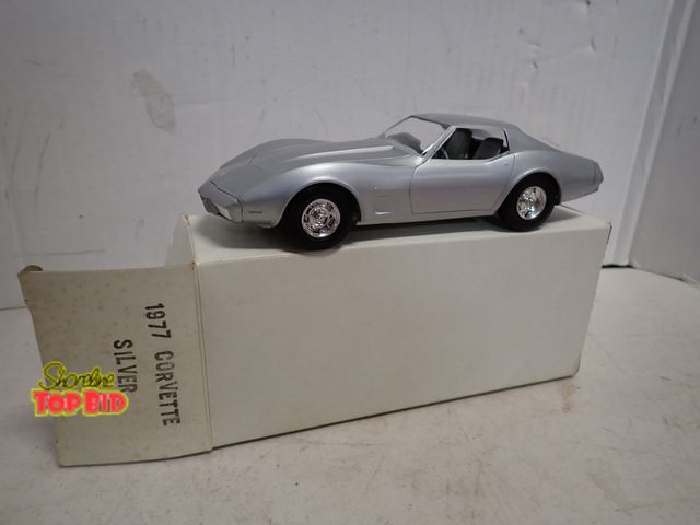 Lot 59-14670 - Dealer's Promotional Model 1977 Chevrolet Corvette in Silver 1/25 Scale with Box, M.P.C.
