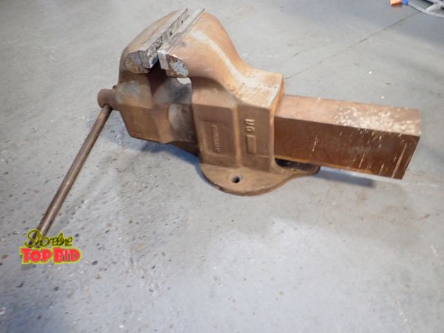 Lot 59-10284 - Ca. 1930, Antique, Huge Columbian Vintage Vise with 8" Jaws, Working, Non-Swivel Type. Estimated val...