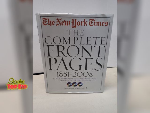 Lot 59-41321 - The New York Times: The Complete Front Pages 1851-2008 Hardcover with 3 DVD-ROMS