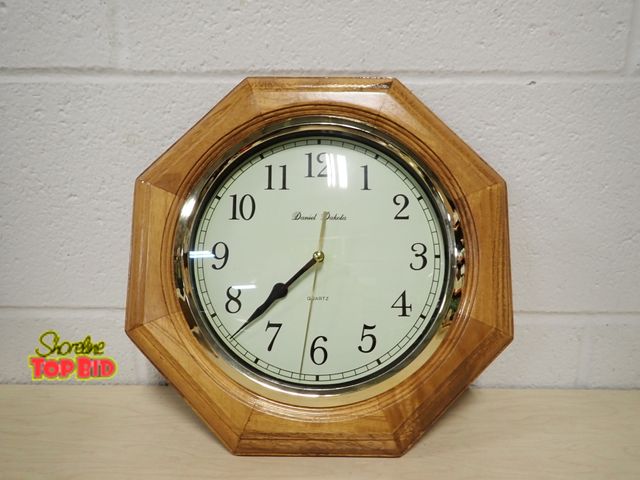 Lot 59-33015 - Vintage Daniel Dakota Octagonal Wooden Wall Clock