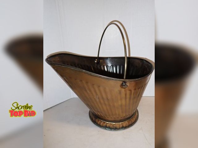 Lot 59-14591 - Vintage Coal Scuttle, Ribbed Sides