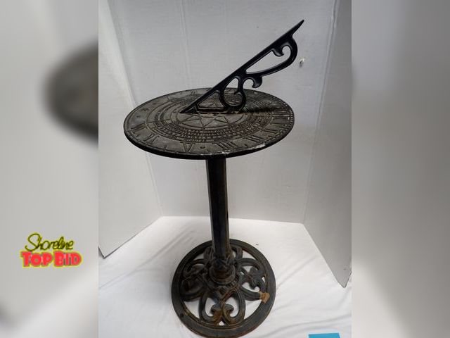 Lot 59-10258 - Vintage-Style Garden Sundial, Cast Aluminum 32" x 14"