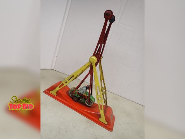 Lot 59-41842 - Arnold motorcycle stunt daredevil tin as is toy