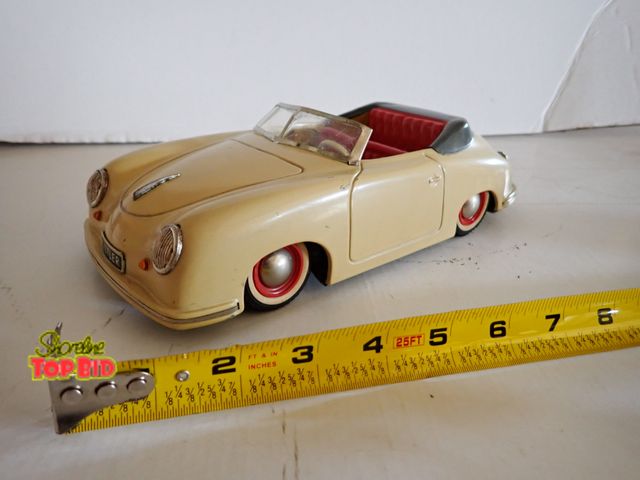 Lot 59-43131 - Distler Electro-Matic 7500 Vintage Tin Toy Car Modeled after the Porsche 356 Friction Powered Made i...