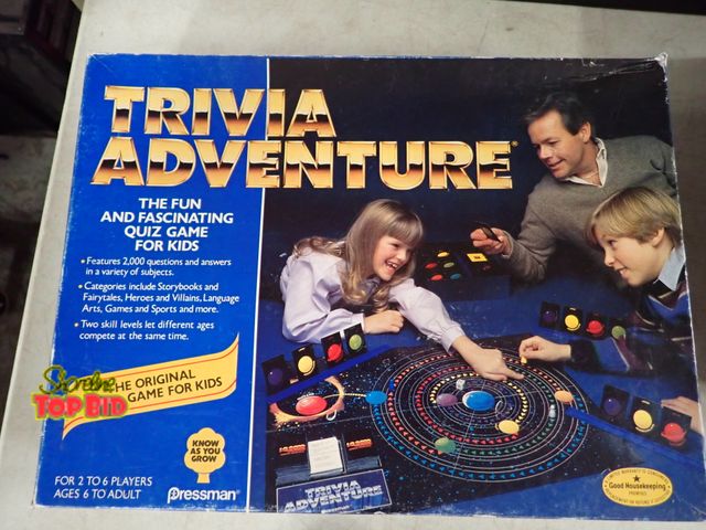 Lot 59-58011 - Vintage Pressman Trivia Adventure Board Game
