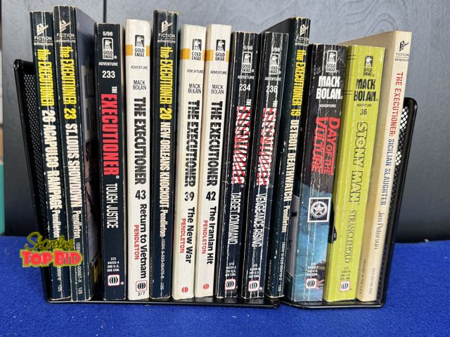 Lot 59-20195 - Mack Bolan: World famous adventure hero. 13 paperbacks in good condition