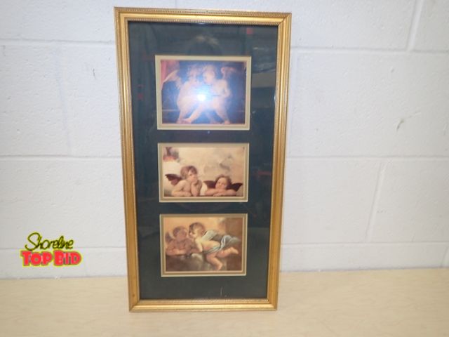 Lot 59-45033 - Picture of Winged Cherubs 21 1/2" tall x 11" wide