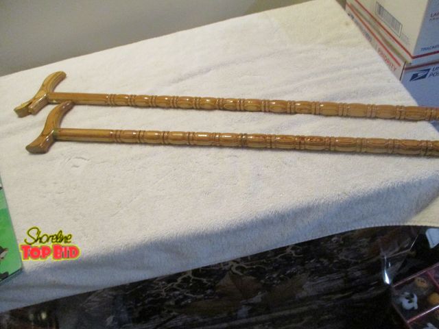 Lot 59-92004 - 1 New 2 beautiful canes wooden